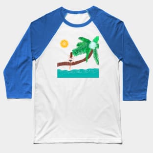 Woman at the beach 7 Baseball T-Shirt